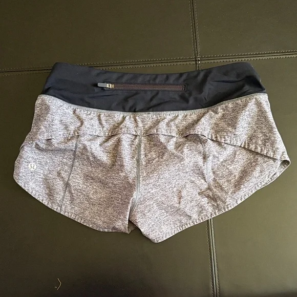 lululemon athletica Black and Heather Gray Athletic Shorts - Picture 2 of 2